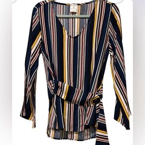 By Together Bell Sleeved Belted Top